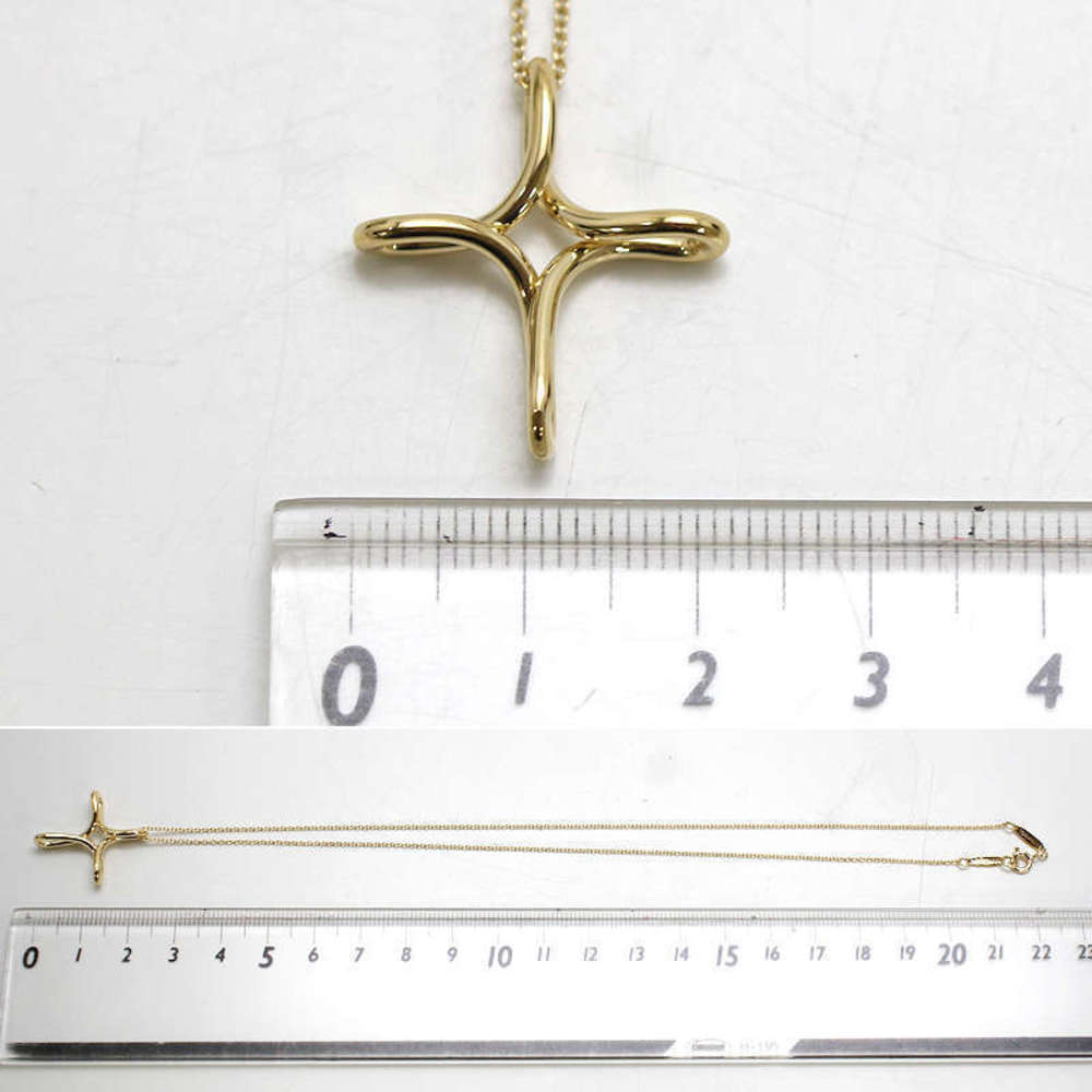 Tiffany Infinity Cross Necklace K18 Gold Elsa Peretti - Picture 8 of 8